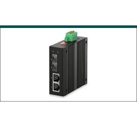 2-P 10/100/1000Base-T + to 2-P 100/1000Base-X Compact Industrial PoE Media Converter