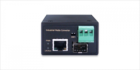RP-IMC801AFP, 10/100/1000 Base-TX to 100/1000Base-X SFP slot Industrial Media Converter
