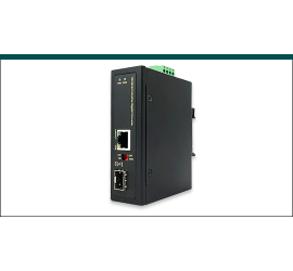 RP-IMC811FPB,10/100/1000Base-TX to 100/1000Base-X SFP Industrial PoE+ Media Converter