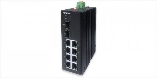 02-RP-IPE382_02 RP-IPE382, 8-10/100M PoE + 2-SFP(1G) Industrial PoE Switch