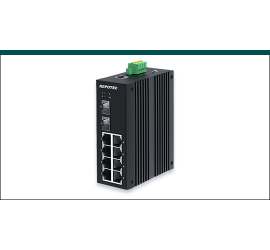 RP-IPG3208I-2F, 8-P Gigabit PoE + 2-SFP(1G/2.5G) slot L2 Managed Industrial PoE Switch