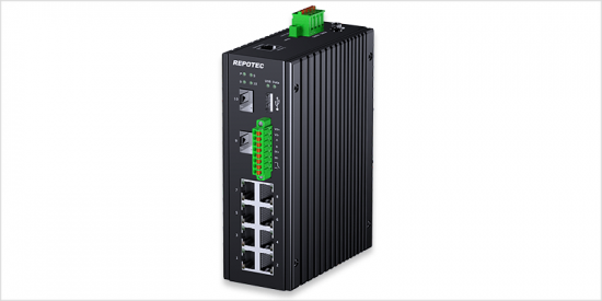 RP-IPG6308IX-2F-D, 8-P Gigabit PoE + 2-SFP (1G/2.5G/10G) slot L2+ Managed Industrial PoE Switch (240W), with