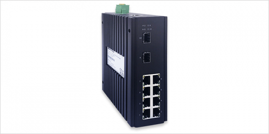 8-P Gigabit PoE + 2-SFP (1G/2.5G/10G) slot L2+ Managed Industrial PoE Switch