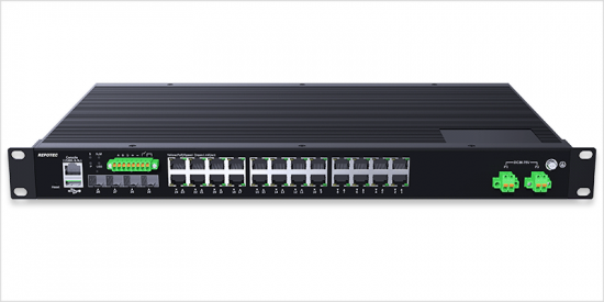 RP-IPG65240IX-4FR-D, 24*10/100/1000Base-T +  4*1G/2.5/10GGBase-X SFP+ L3 Managed Industrial Rack-mount PoE Switch, wih DI/DO/RS485