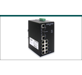 REPOTEC 8-Port 10/100TX + 2-P 1000T/SFP Industrial Ethernet Switch | RP-ISF082G