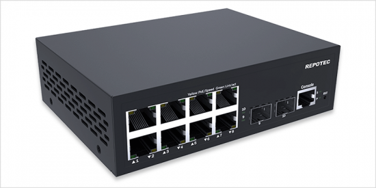 8-P Gigabit PoE + 2-10G SFP slot Ethernet Switch (110W)