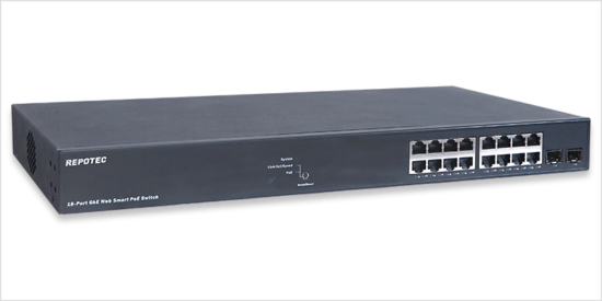 REPOTEC Web smart PoE switch | RP-PG1518W
