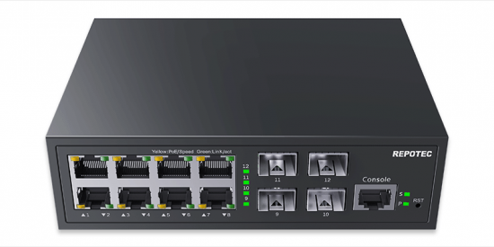 RP-GS8520IX-8GC-S,	16-P SFP(100/1G) + 8-SFP/TP combo + 4-SFP+(1G/2.5G/10G) L3 Managed Switch
