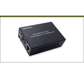 REPOTEC 10/100/1000 Base-TX to 1000Base-FX Smart Gigabit Ethernet Media Converter | RP-MC311FP