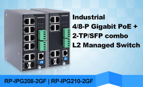 4/8 ports Industrial L2 Managed PoE Switch | REPOTEC | RP-IPG208-2GF-RP-IPG2010-2GF